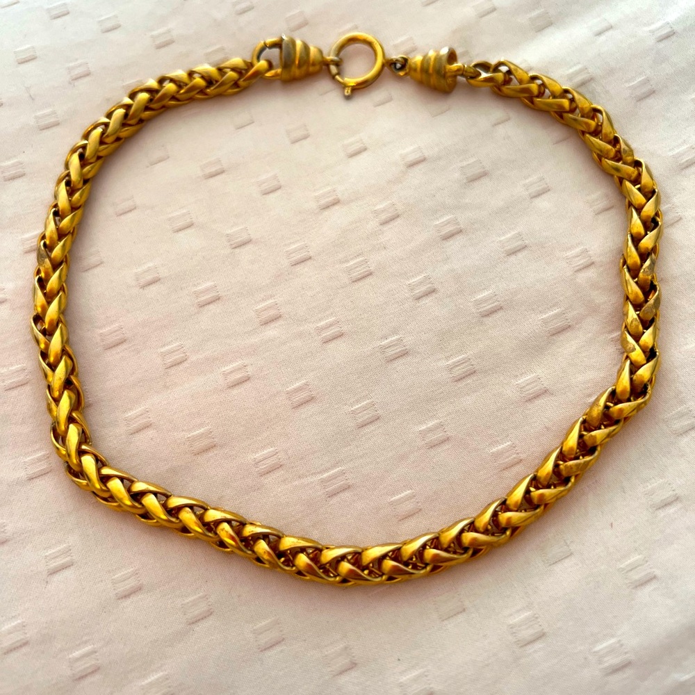 Nice gold necklace. 20”Length .25” thickness.